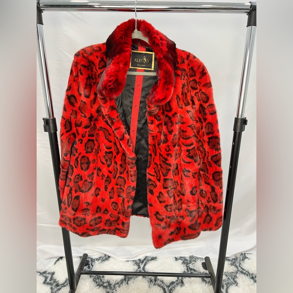 Mink Red Fur Cape